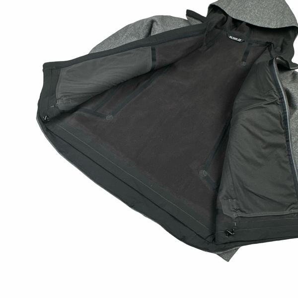 Arcteryx Cordova Grey Wool Zipped Hooded Jacket -