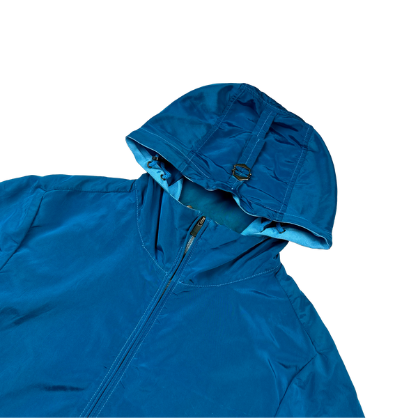 CP Company 2010 Nylon Shimmer Hooded Spellout Jacket - Medium