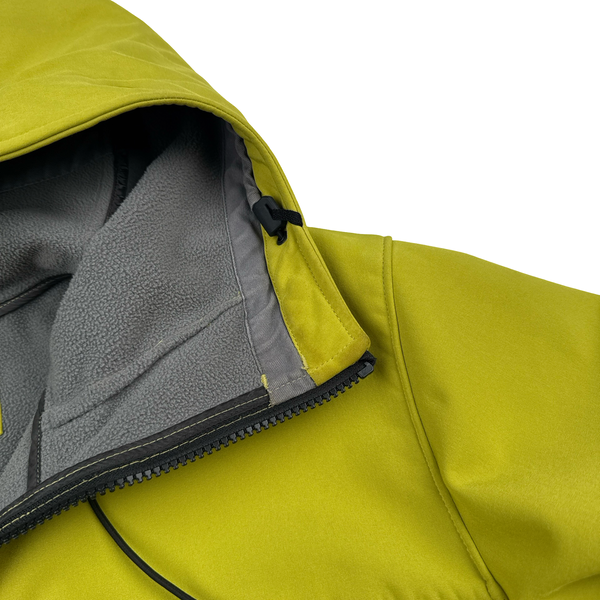 CP Company Olive Soft Shell Goggle Hooded Zipped Jacket - XXL
