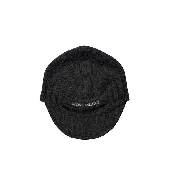 Stone Island 2010 Wool Blend Spellout Capped Beanie