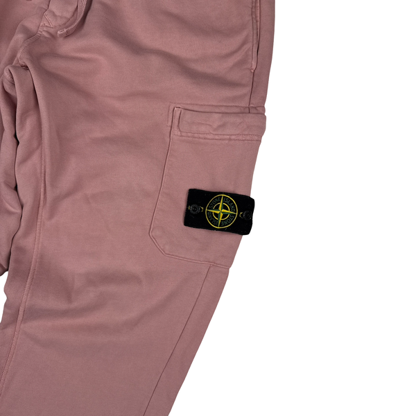 Stone Island 2021 Pink Cotton Pocket Joggers - XL