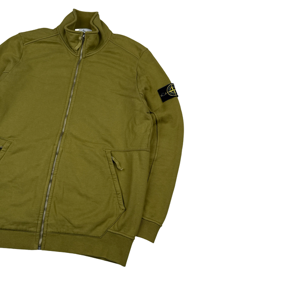 Stone Island 2016 Pistachio Green Zipped Cotton Sweatshirt - Small