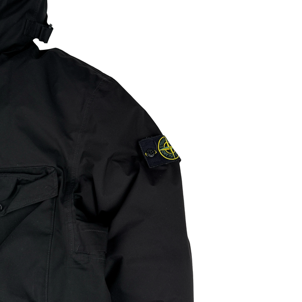 Stone Island 2021 Black Ripstop Gore-Tex Product Technology Paclite Down Jacket - XXL