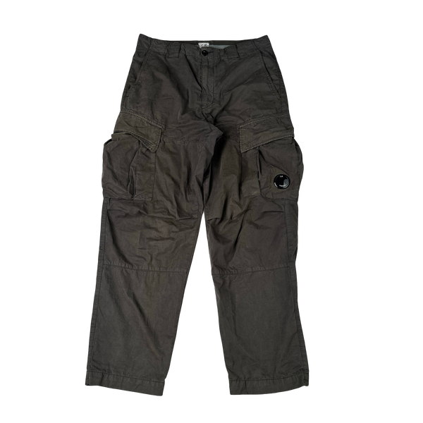 CP Company Charcoal Loose Fit Cargo Trousers - Small