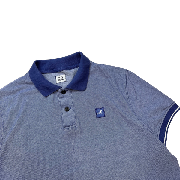 CP Company Blue Cotton Polo Top - Large