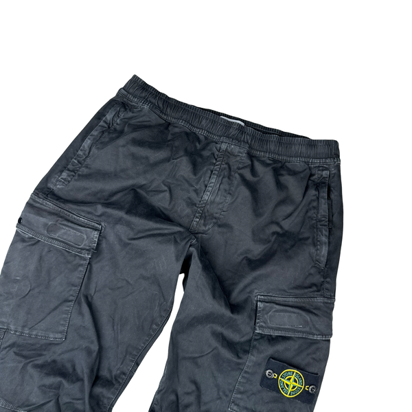Stone Island 2021 RE T Black Cargo Trousers - Large