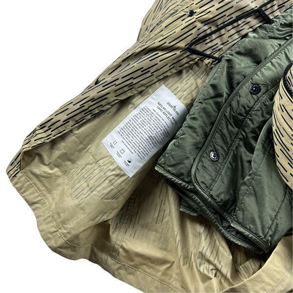 Stone Island 2021 Rain Camo Watro Reflective Parka Jacket - Large