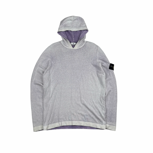 Stone Island Hand Sprayed Knitted Hoodie - Large