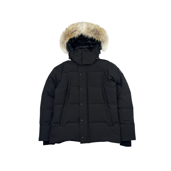 Canada Goose Black Premium Down Carson Coyote Fur Puffer Jacket - Small