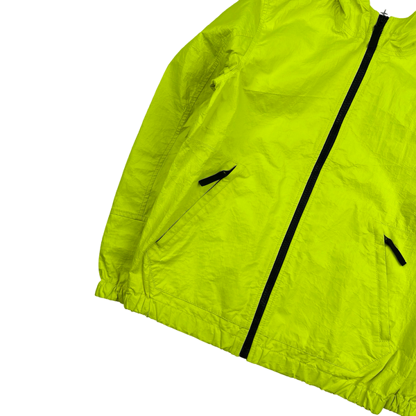 Stone Island 2016 Rare Neon Yellow Featherweight Leather Jacket - Medium