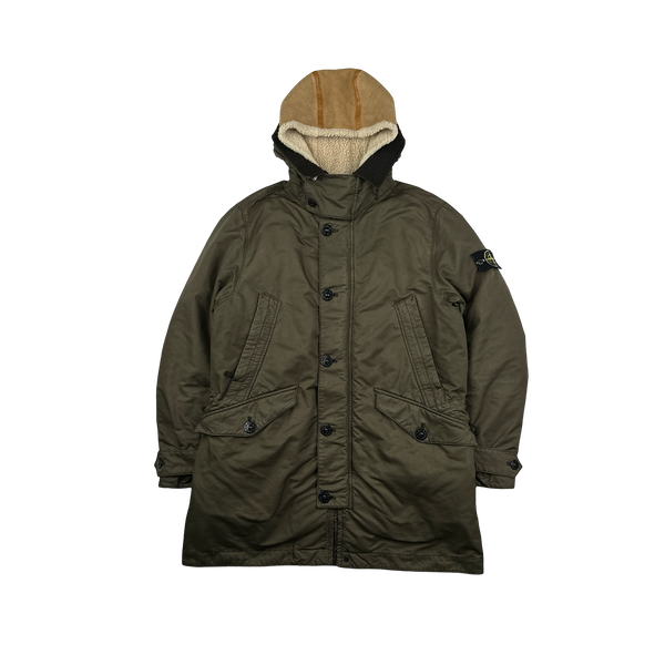 Stone Island 2017  Khaki David TC Down Filled Parka Jacket - XL