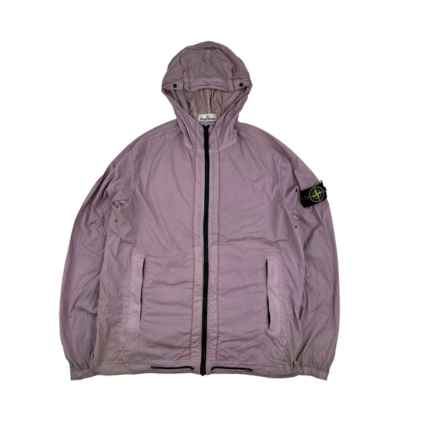 Stone Island 2020 Pink Skin Touch Nylon Hooded Jacket - Medium