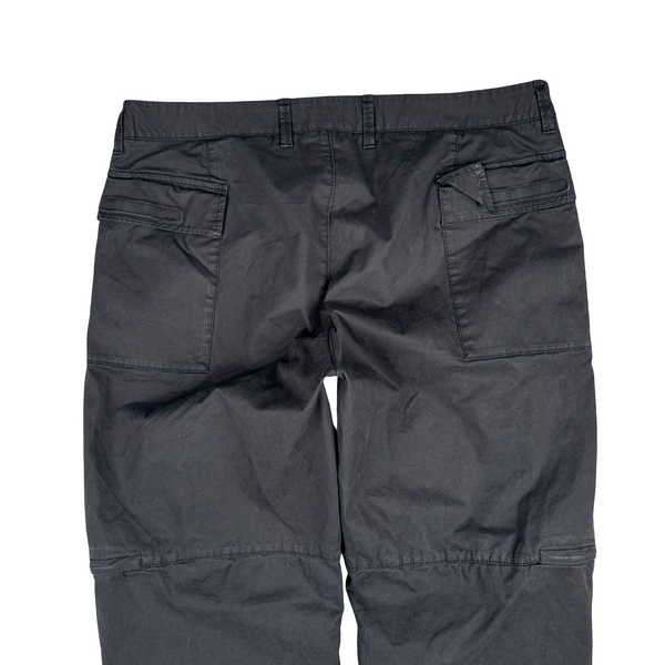 Stone Island 2023 RE Black Cotton Cargo Trousers - 36"