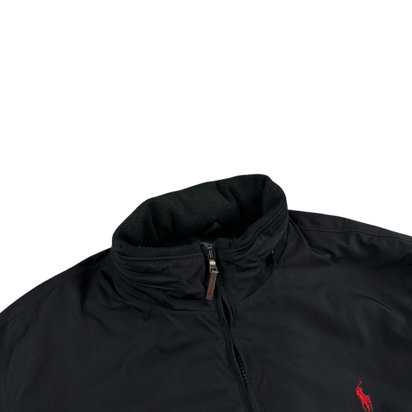 Ralph Lauren Black Cotton Fleece Lined Jacket - XL