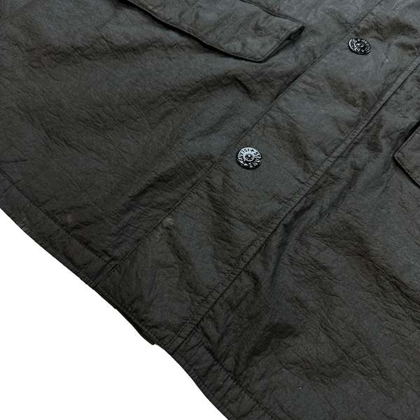 Stone Island 2011 Black Nylon Membrana Hooded Parka Jacket - Medium