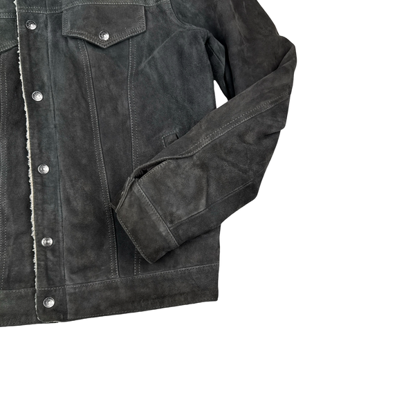 Schott Suede Sherling Lined Thick Jacket - Medium