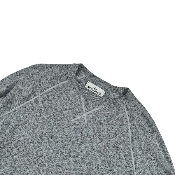Stone Island 2017 Grey Marl Cotton Lightweight Knit - XL