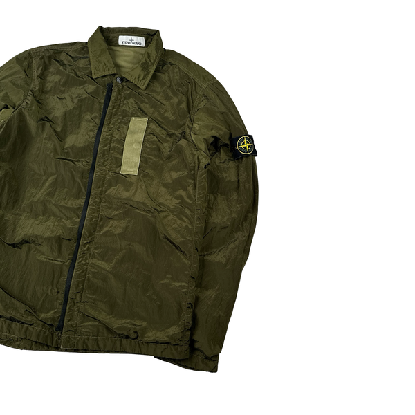 Stone Island 2017 Green Nylon Metal Shimmer Overshirt - Medium