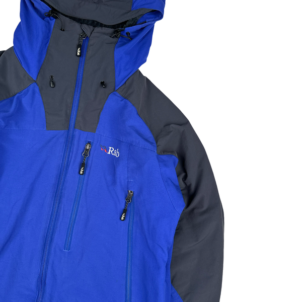 RAB Blue Pertex Vapour-Rise Waterproof Rain Jacket - Medium