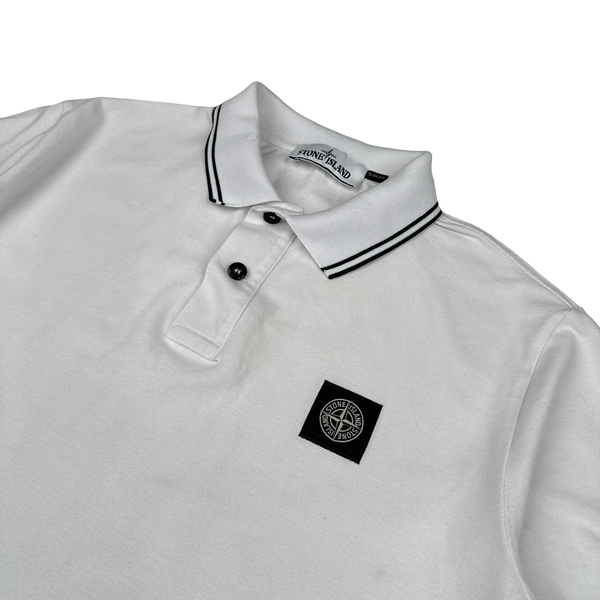Stone Island 2019 White Polo Shirt - Large