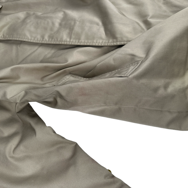 Burberry Nova Check Lined Tan Long Trench Coat - Large