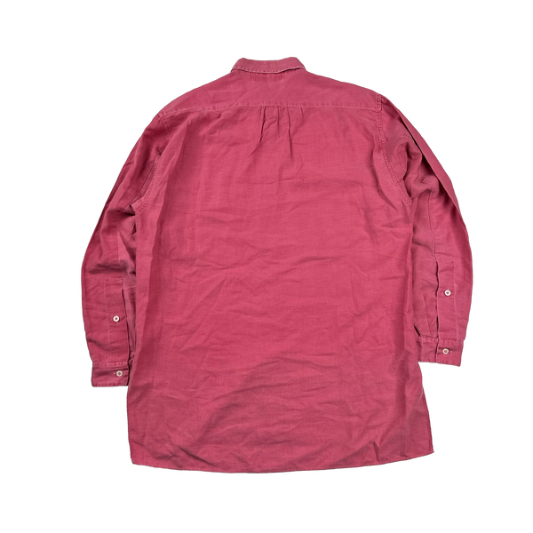 Stone Island 80's Pink Marina Spellout Vintage Cotton Buttoned