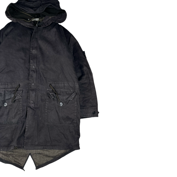 Stone Island 2005 Paul Harvey Lino Flax Dutch Rope Fishtail Parka Jacket - XL