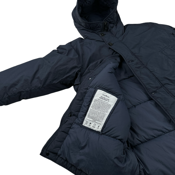 Stone Island Navy Naslan Light Watro Down-TC Puffer Jacket - Large