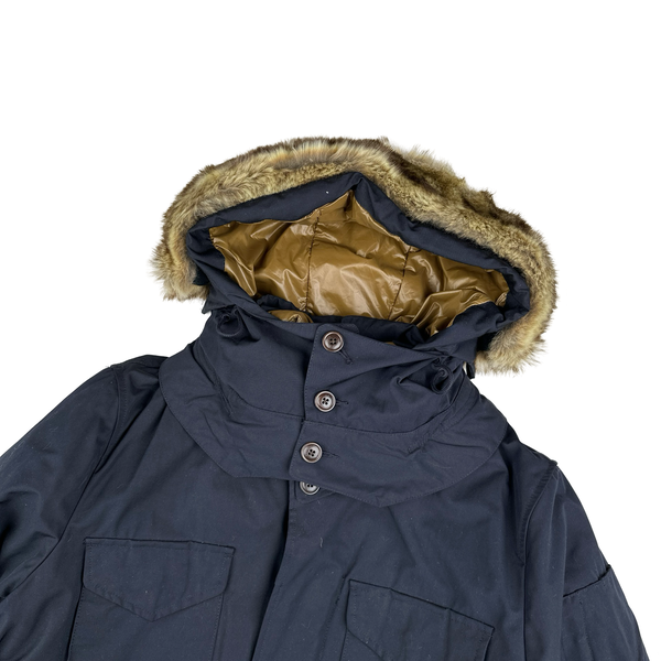 CP Company Navy Down Filled Hooded Parka Jacket - XL
