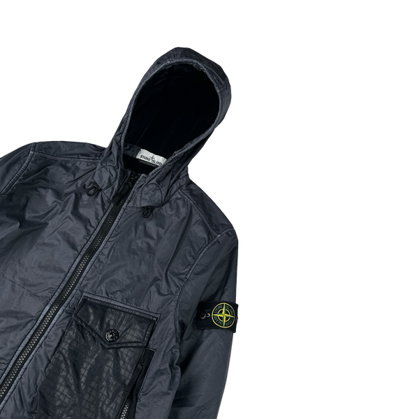 Stone Island 2020 Black Lamy Flock Jacket - Small