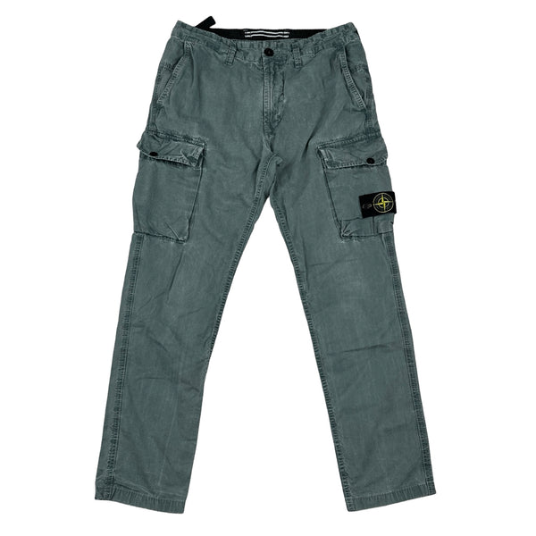 Stone Island Sea Green Slim Fit Cargo Trousers - 30"