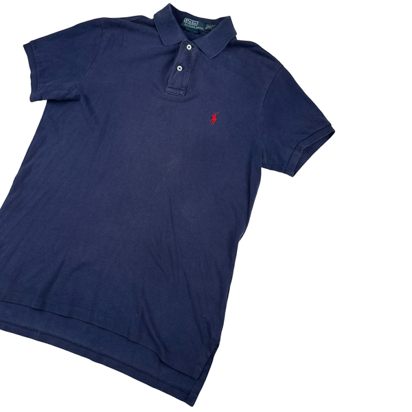 Ralph Lauren Navy Light Cotton Polo Shirt - Medium