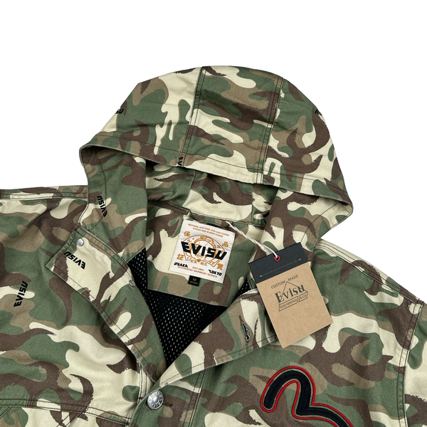 Evisu Camo Patch Multi Pocket Japanese Denim Jacket - Medium