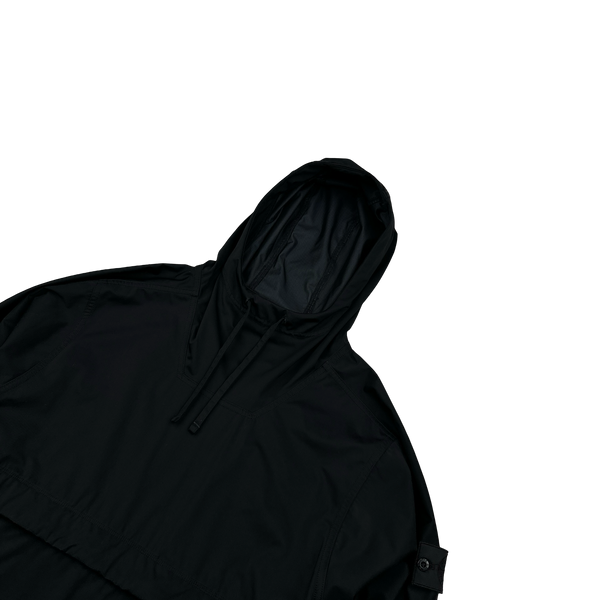 Stone Island 2020 Black Nylon Hooded Smock - Small
