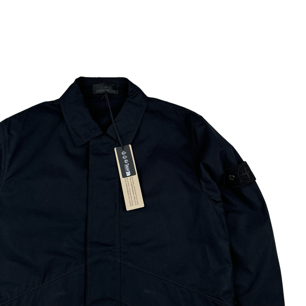 Stone Island 2024 New Season Black Ghost Piece Overshirt - Large