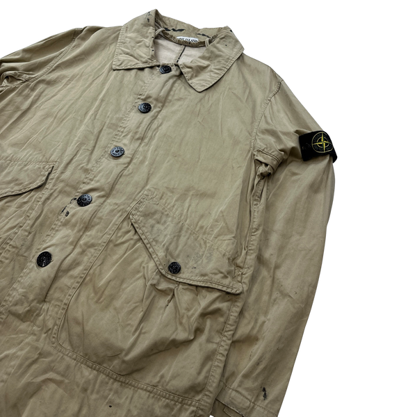 Stone Island 2002 Beige Raso Gommato Dutch Rope Jacket - XL