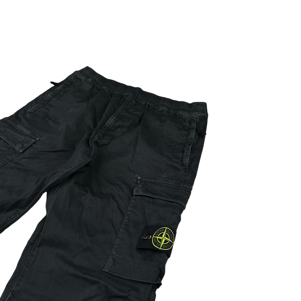 Stone Island 2022 Black RE T Cargo Trousers - 34"