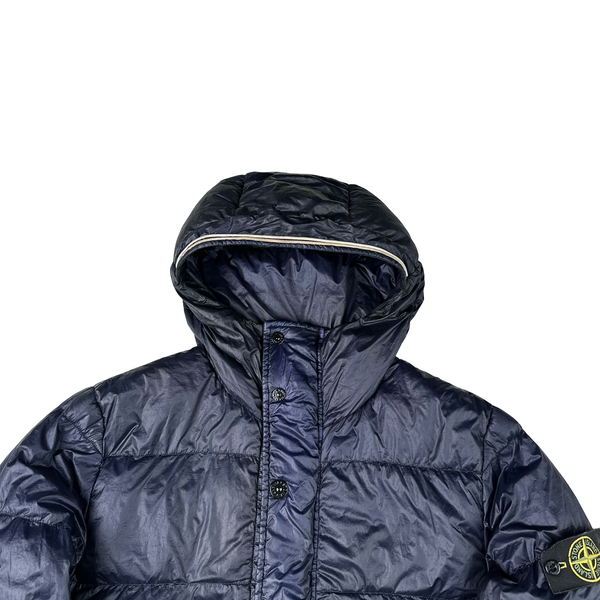 Stone Island Navy Garment Dyed Puffer Jacket - Medium