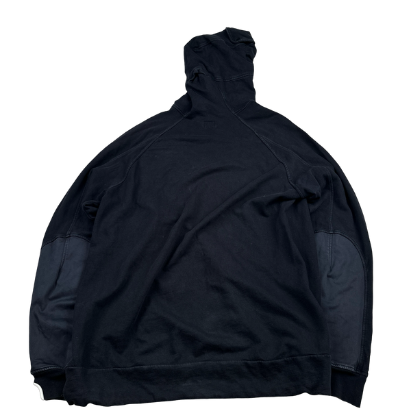 CP Company Navy Spellout Pullover Goggle Hoodie - XL