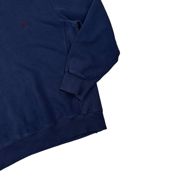 Ralph Lauren Navy Cotton Crewneck Jumper - XL