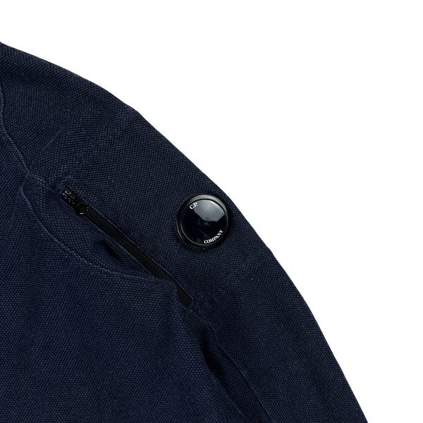 CP Company 3D Tacting Navy Crewneck Jumper - Large