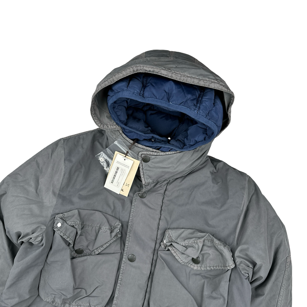 Nemen Grey Multi Pocket Double Lined Hood Smock Jacket - Large