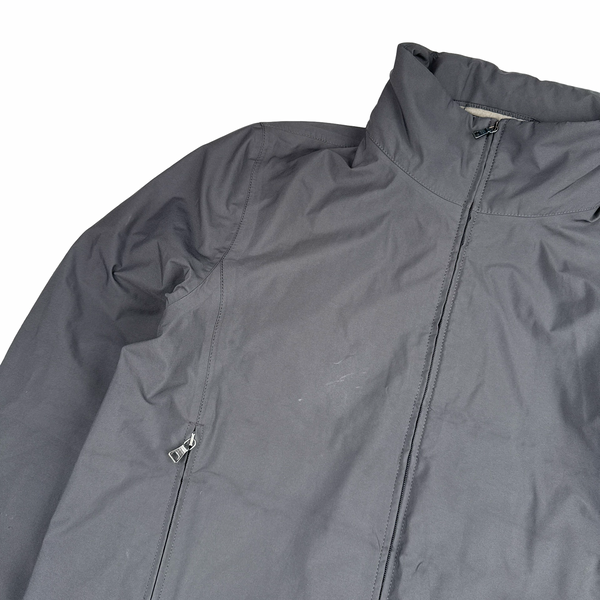 Prada Grey Nylon Red Tab Long Goretex Jacket - XXL