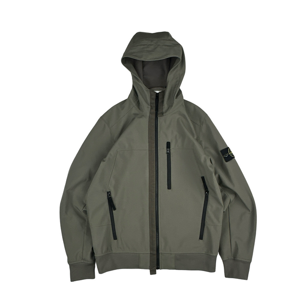 Stone Island 2018 Olive Soft Shell R Jacket - Medium