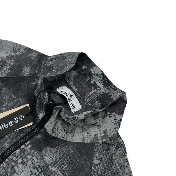 Stone Island 2024 Charcoal Dissolving Grid Camo Windbreaker - Large