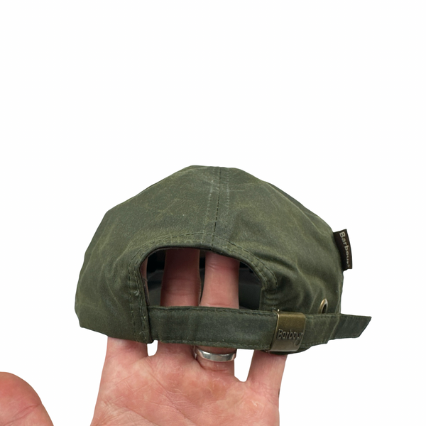 Barbour Waxed Khaki Spellout Cap
