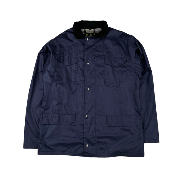Barbour Nylon Flannel Lined Long Jacket - Large