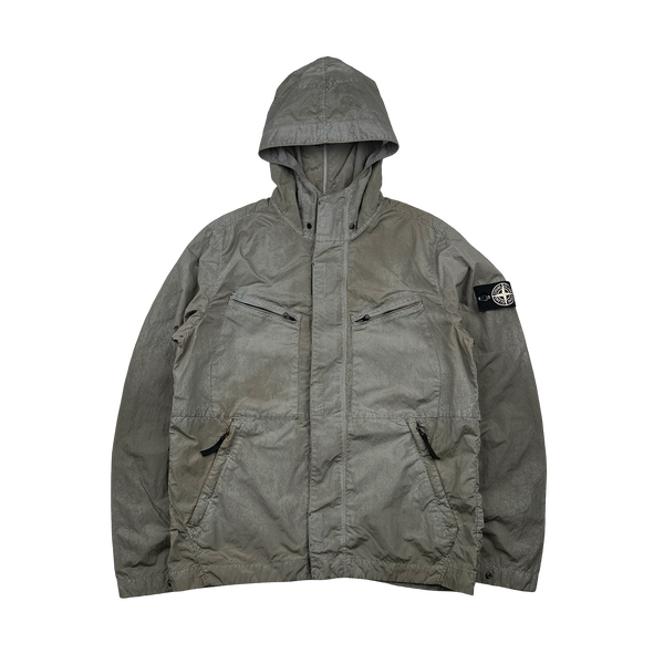 Stone Island 2016 Grey Pixel Reflective Hooded Jacket - Medium