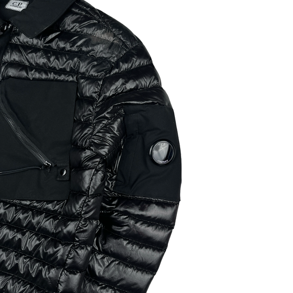 CP Company Black DD Shell Collar Puffer Jacket - Small