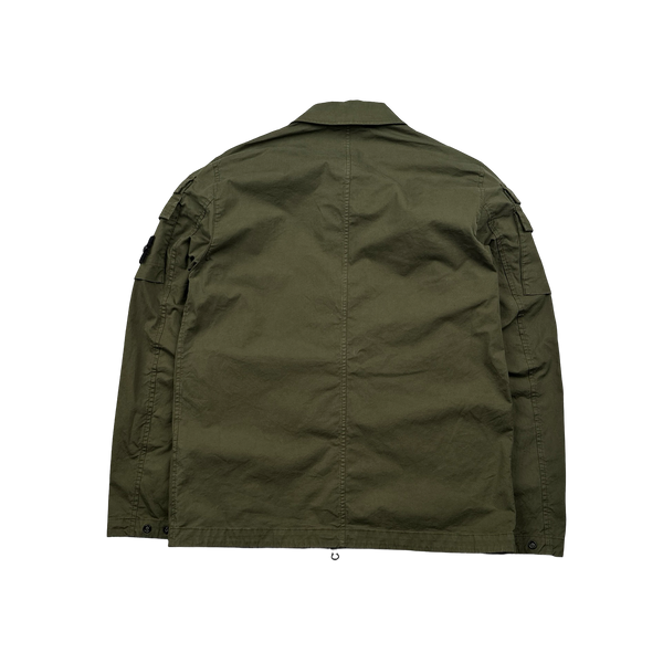 Khaki stone island overshirt online